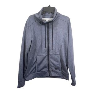 New Era Track Jacket Womens Size Small Grey Heathered Full Zip Performace Pocket